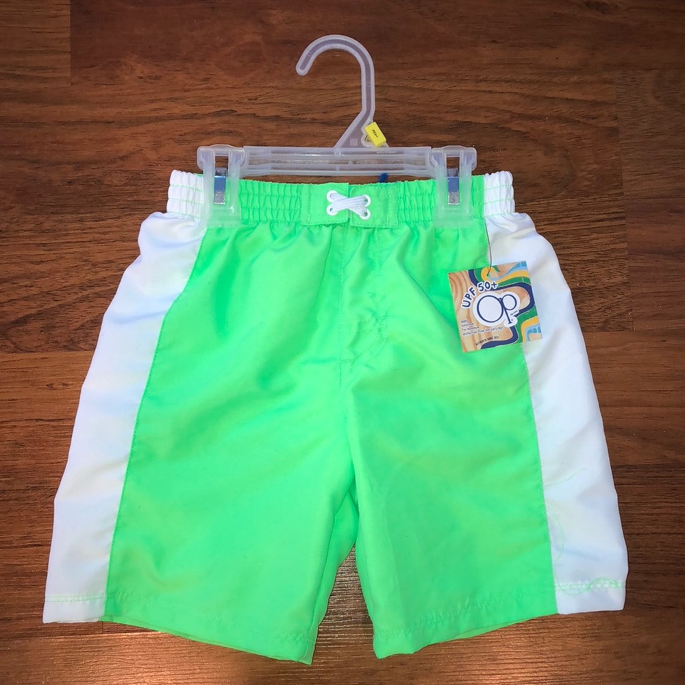 Op bathing suit. Size 3T. Green and white